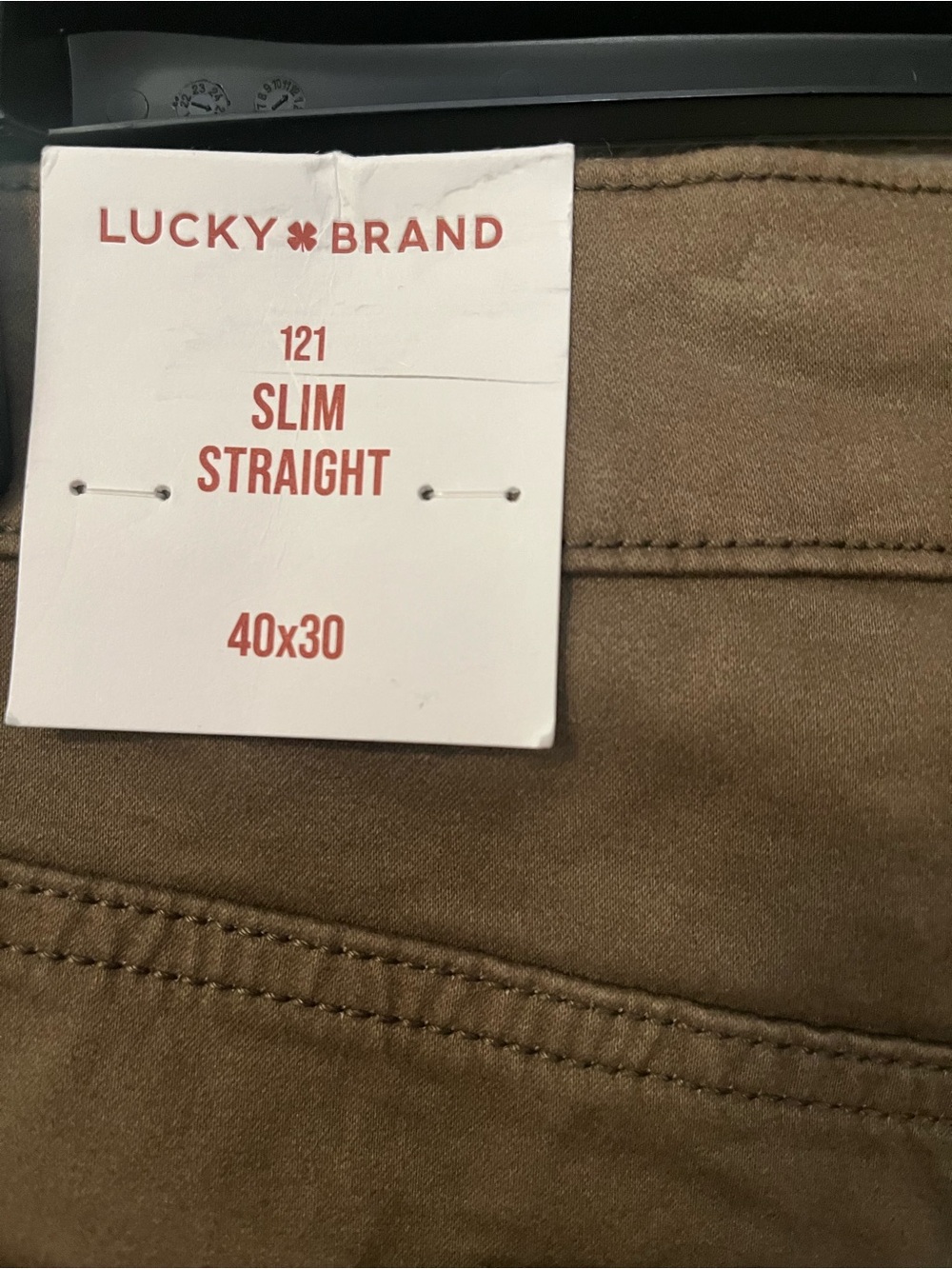 Lucky Brand 121 Slim Straight Leg Pants • BARK Brown • Size 40x30 • NWT - Picture 7 of 12